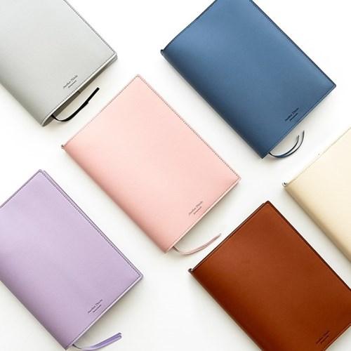 [각인가능] 가름끈 가죽 카드수납 책커버 북커버 L