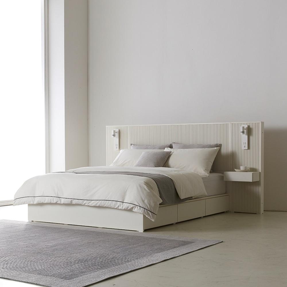 [made by GUUD] 휴이드 킨슬리 템바보드 수납 침대 프레임 Q