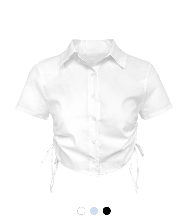 멜리아 셔링 크롭 셔츠