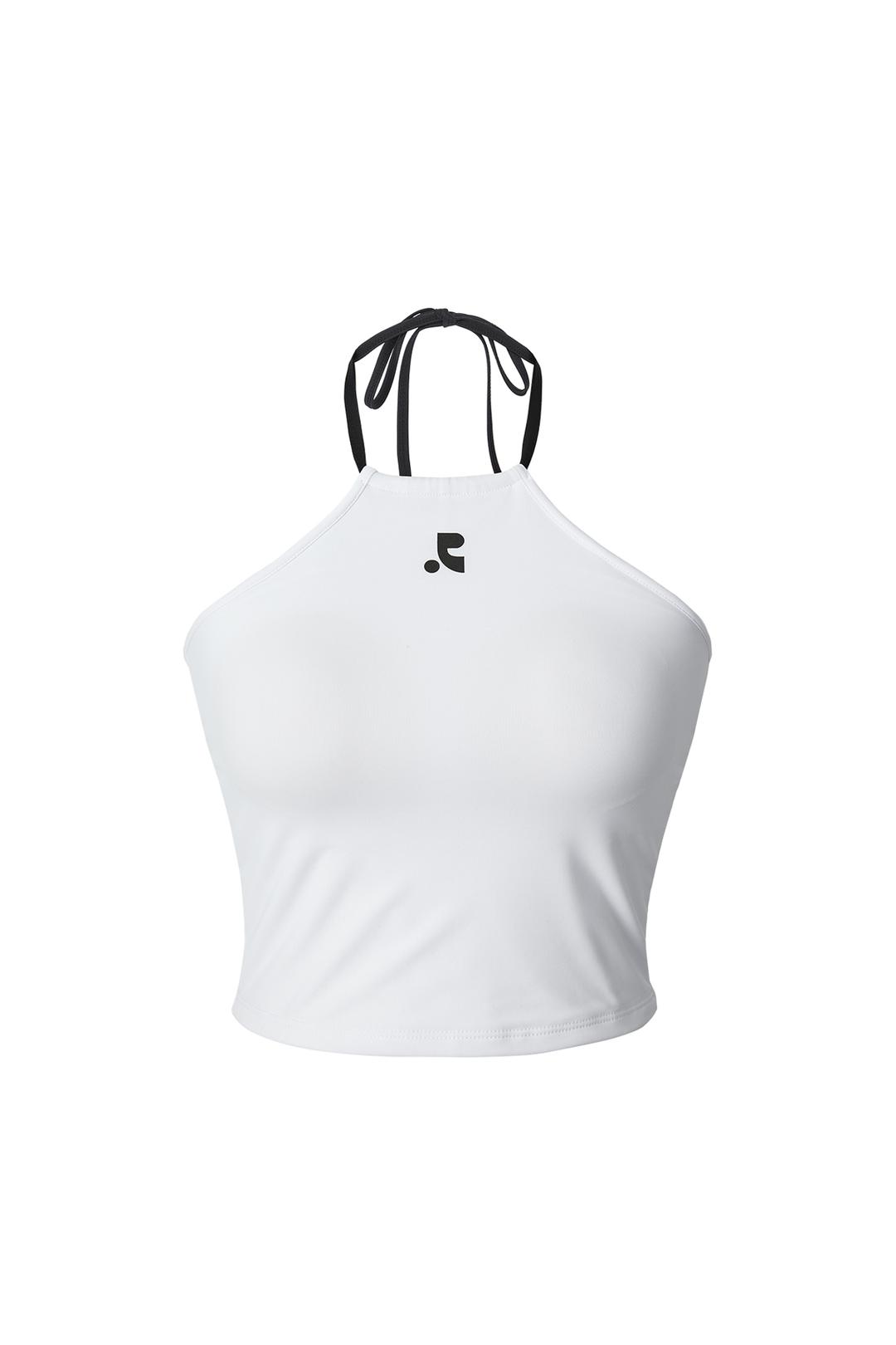 RR HALTER NECK CROP TOP - WHITE