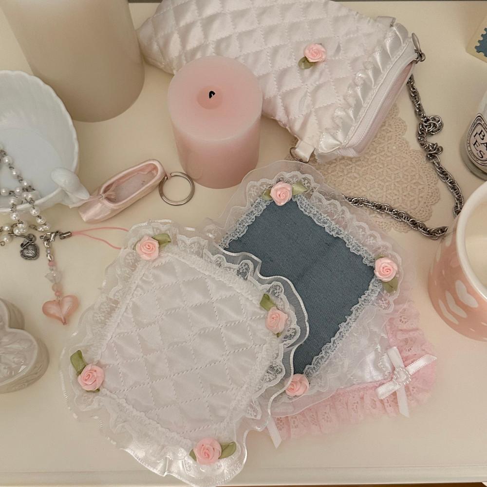 핸드메이드 컵받침 로맨틱 티 코스터 3종