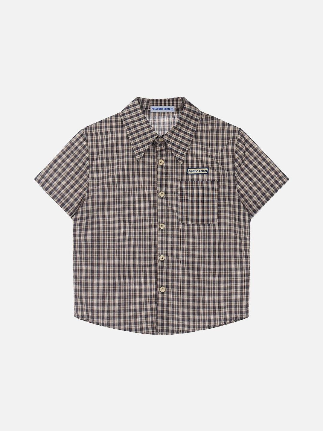 Aelfric Eden Plaid Shirt - Brown / XS