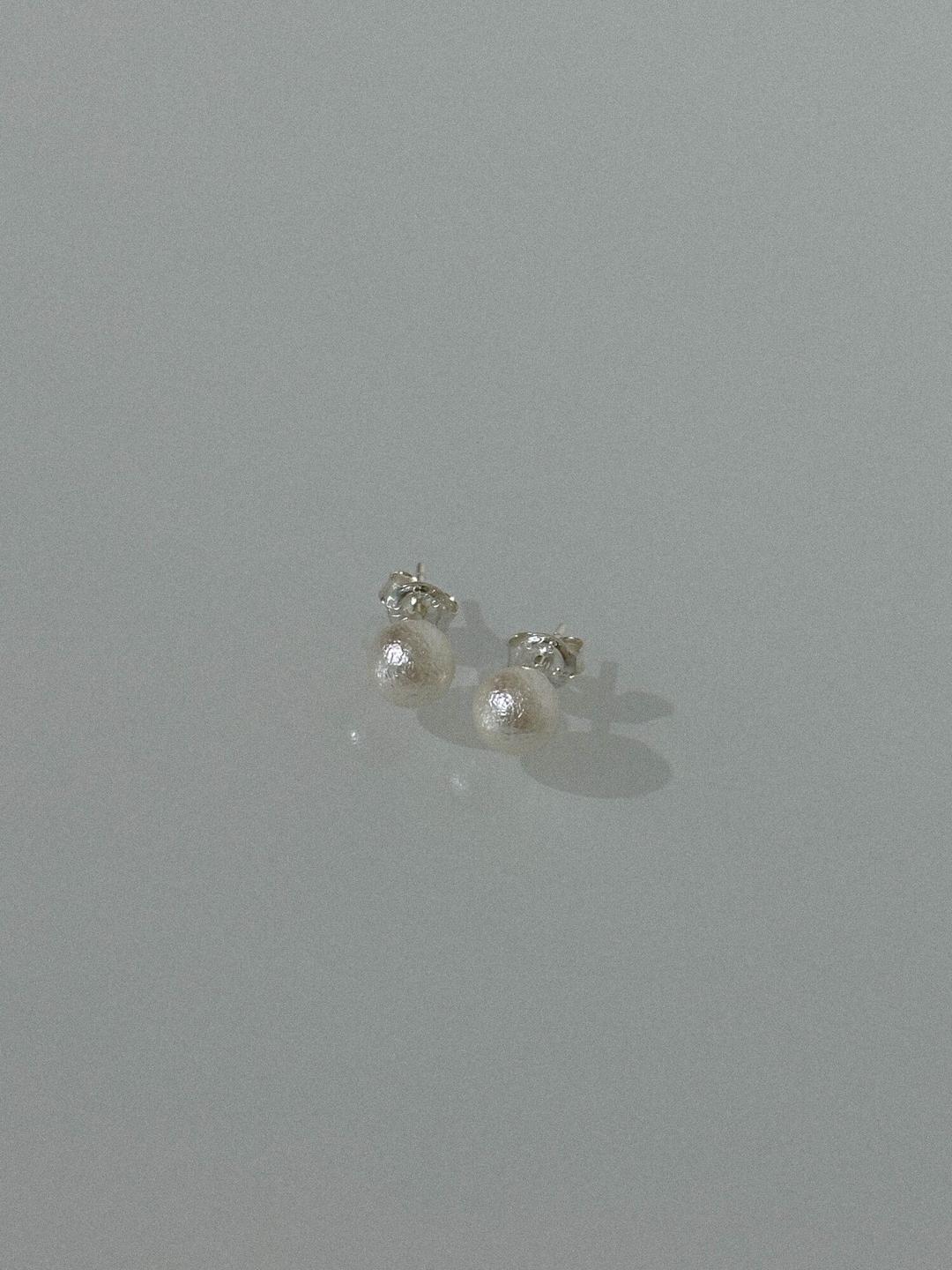 cotton pearl earrings