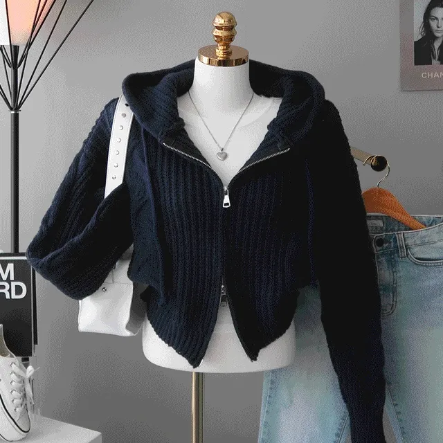 주문폭주💕[가을신상!*투웨이집업* 아방핏! 폭닥꽈배기니트 후드집업] 피코꽈배기니트후드집업