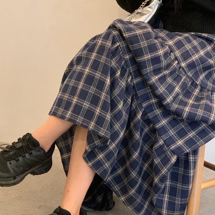 [유튜버 pick] 달링 체크 캉캉 밴딩 롱 스커트 [88까지가능]