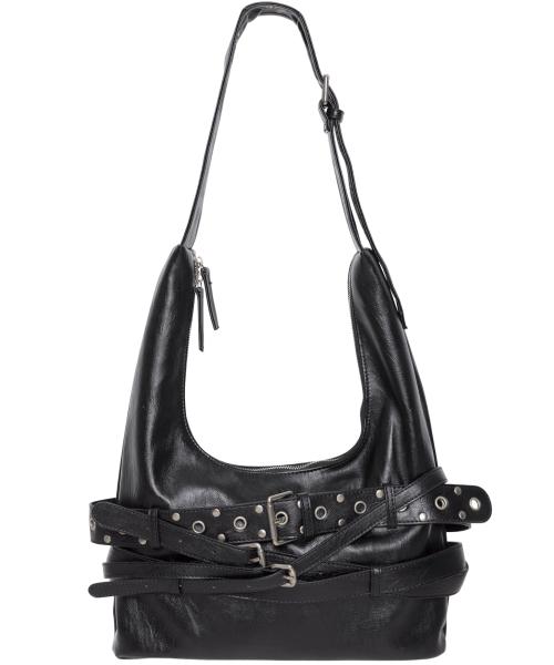 3-Layered Belted Bag (FL-742_Black)
