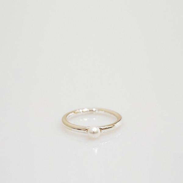 Simple Pearl Ring - 2 Color (Silver 925)