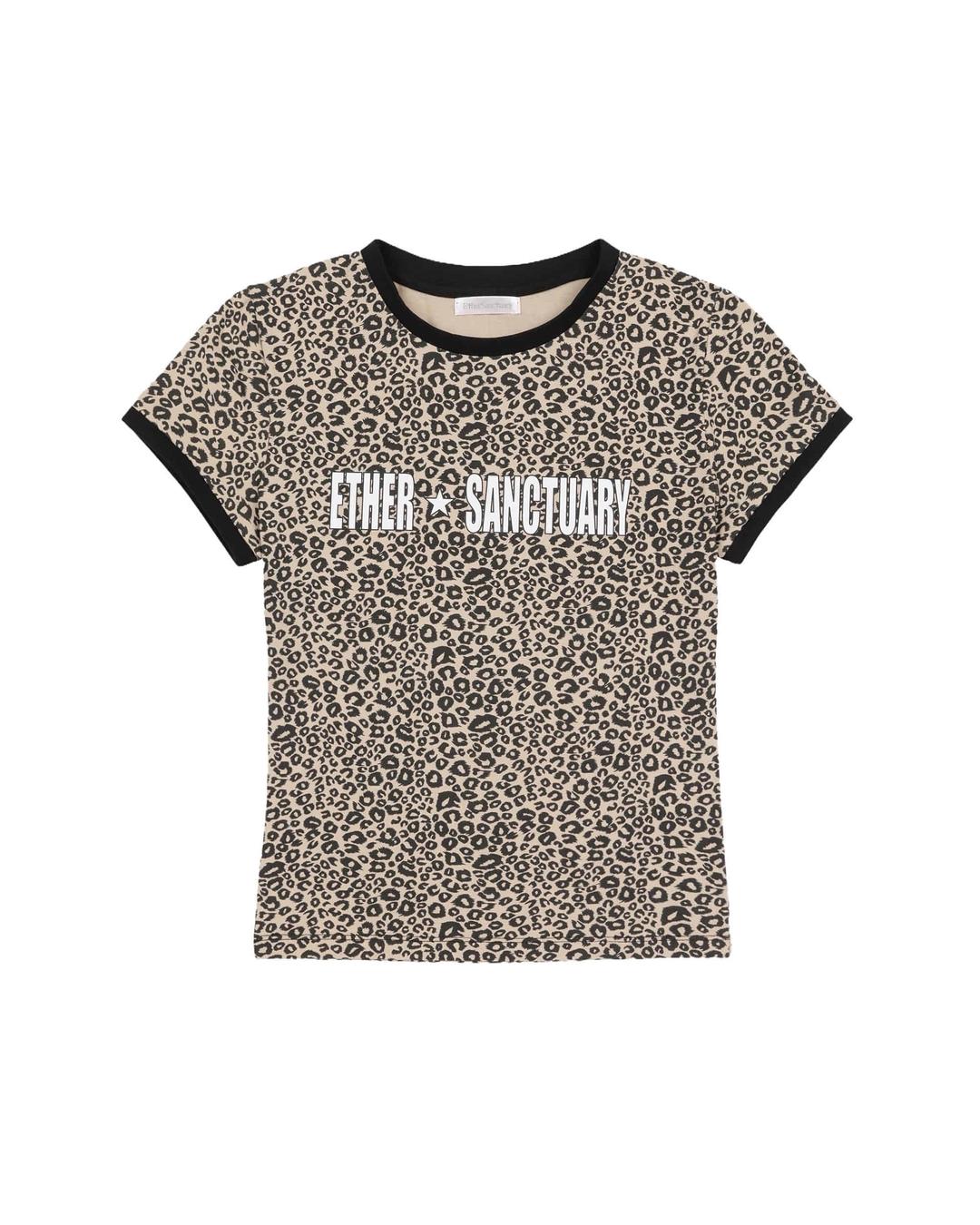 Leopard Tee (Beige_White)