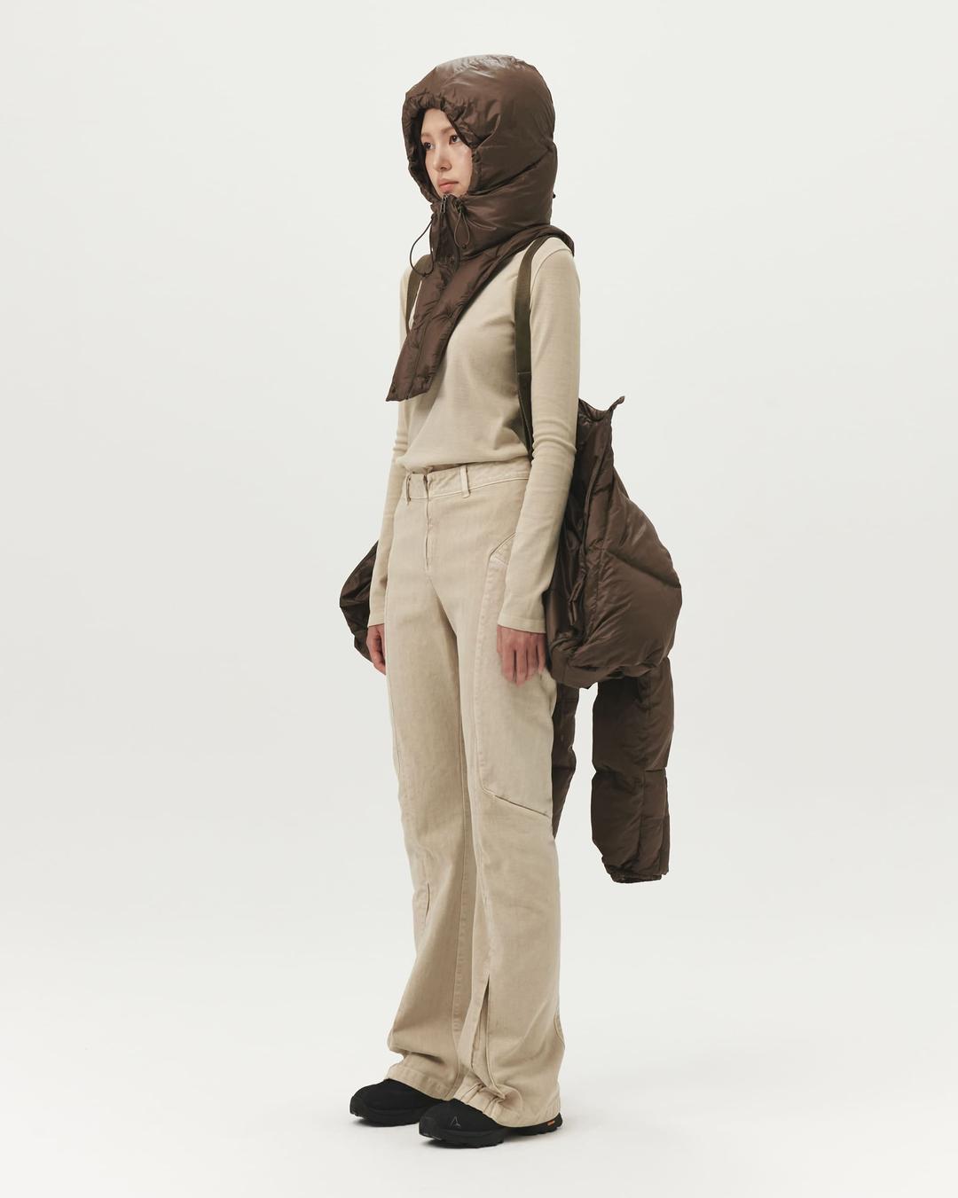 DOWN PARKA - SHORTBROWN
