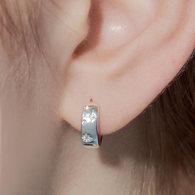 [태연 착용] snowy cubic earring