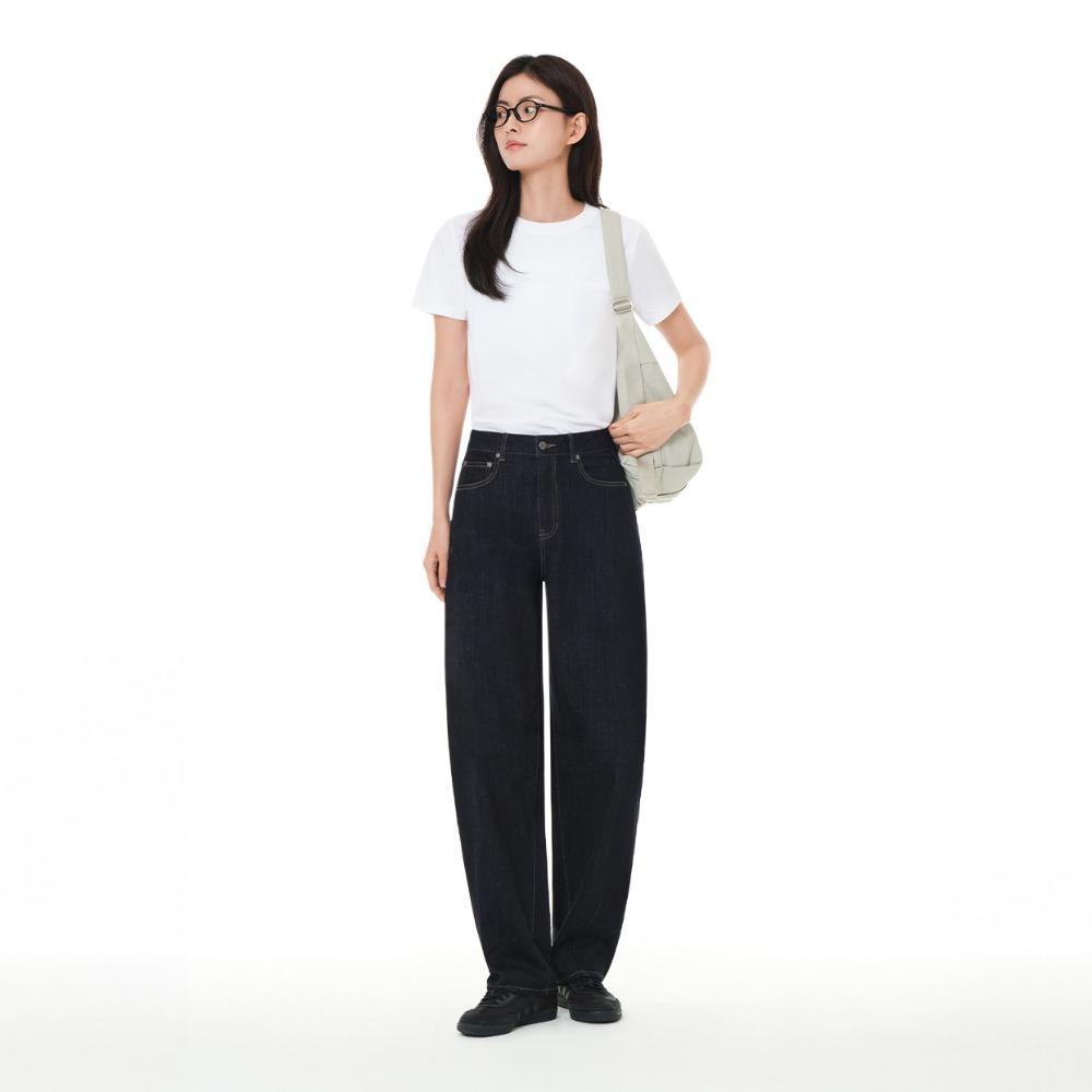 에어데님 와이드 커브드 청바지