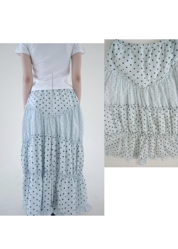 [Same-day shipping] Dotted long skirt (3 colors)