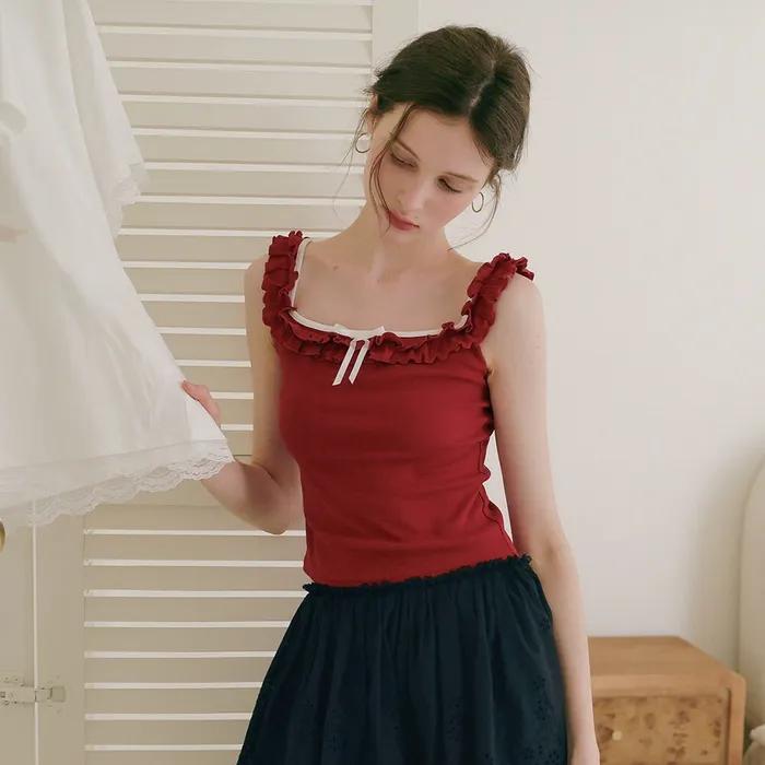 Cest_Ruffle sleeveless top
