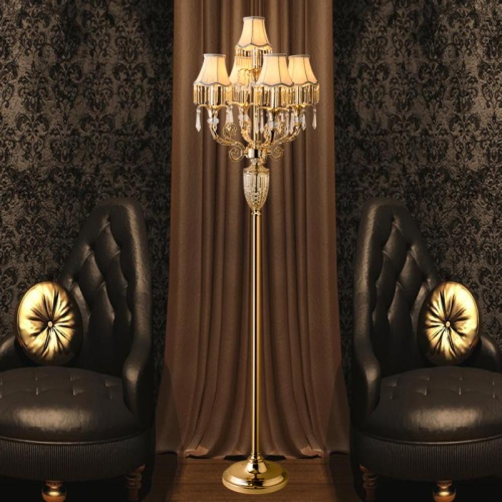 크리스탈 샹들리제 조명 플로어 스탠드 5구 장스탠드 샹들리에 5구