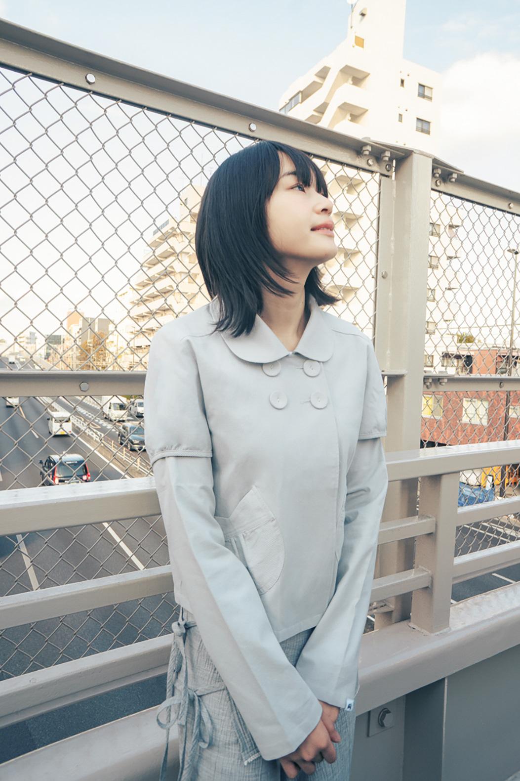 Detachable round jacket (Graish Blue)