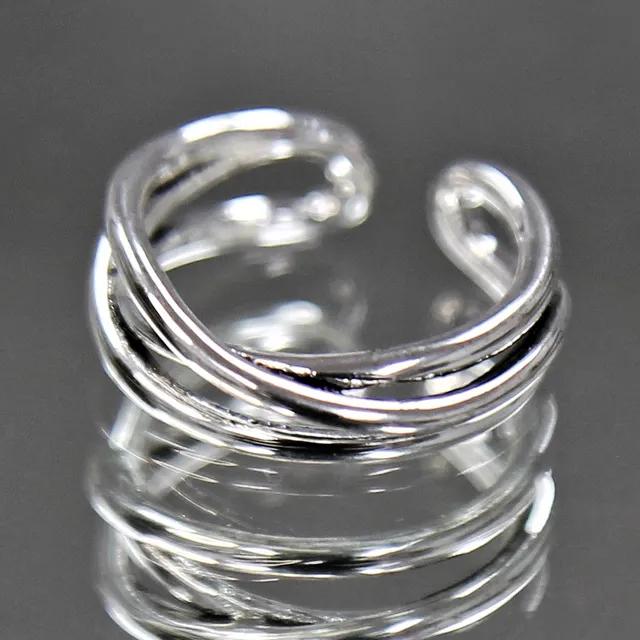 ⚡당일출고⚡ 3 라인 사이즈 조절 프리사이즈 반지 바인 커프 링 [0035A]