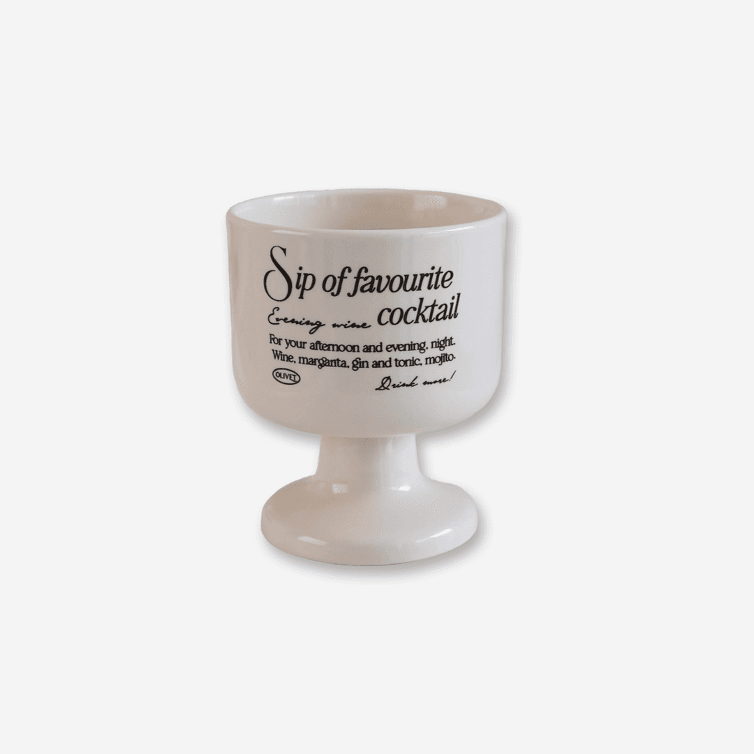 Sip of favourite cocktail ceramic goblet (고블렛 잔 단품 / 세트)