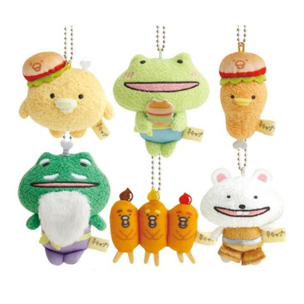 산엑스 치킵 댄서즈 햄버거 테마 미니 인형 키링