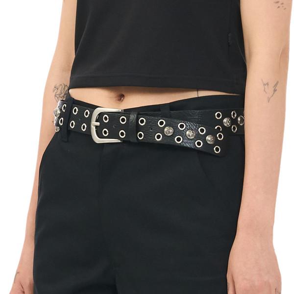 HEAVY ROCK STUD BELTS - BLACK