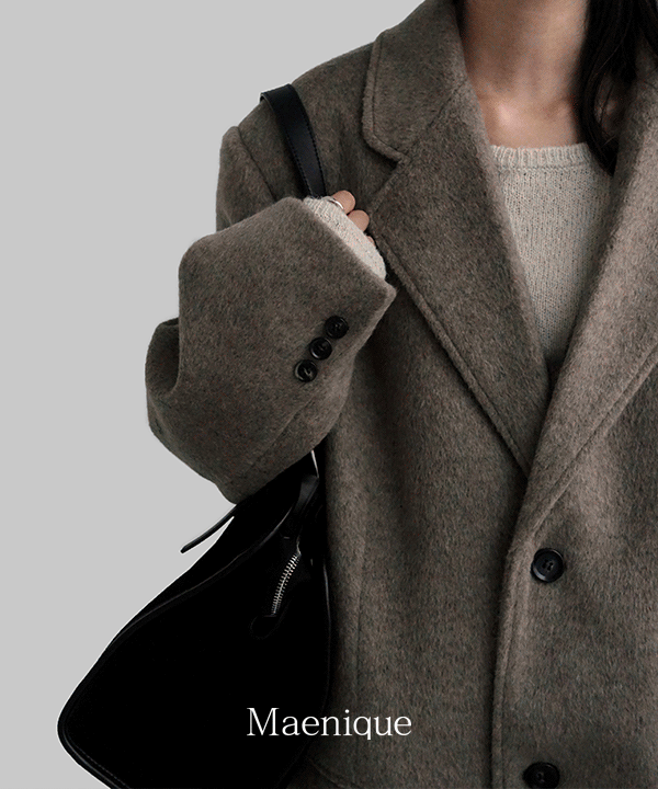 매니크 [MNQ] 케이먼 싱글 오버핏 울 롱 코트 (UNISEX)