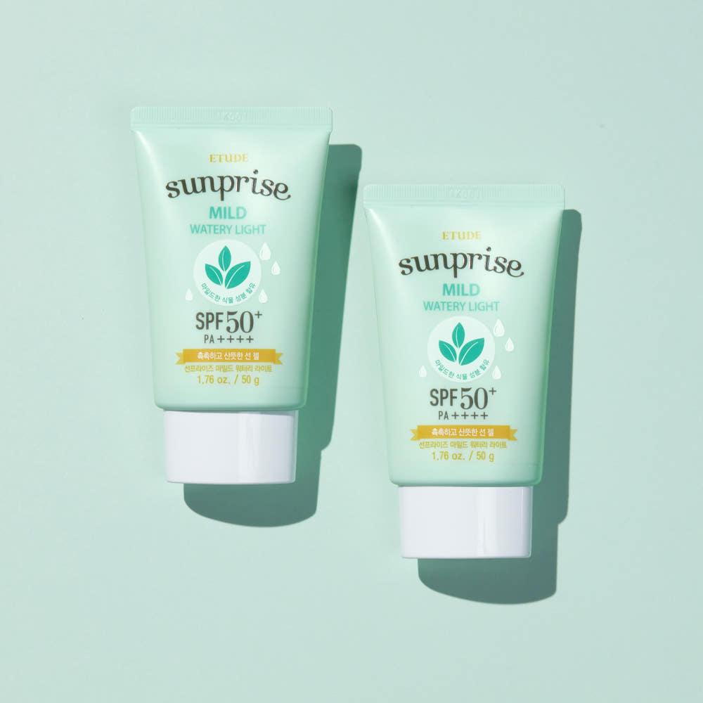 [에뛰드] 선프라이즈 마일드 워터리 라이트 듀오 세트 (50g + 50g) SPF50+ PA++++