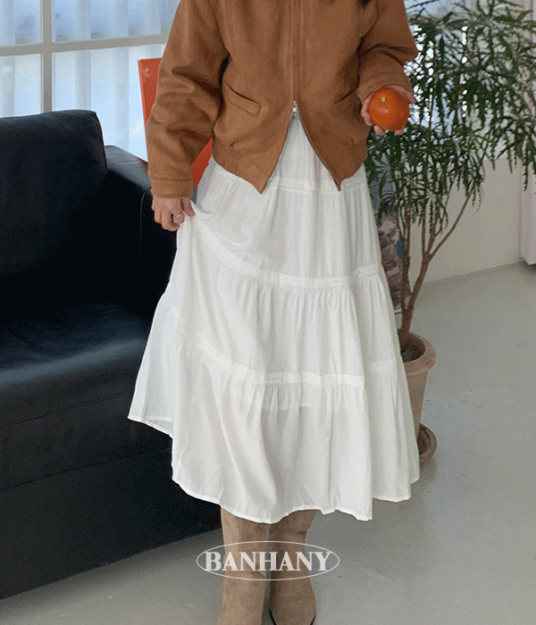 반하니 파쏘❤️러블리 밴딩 캉캉 롱 스커트 여성 치마 3color