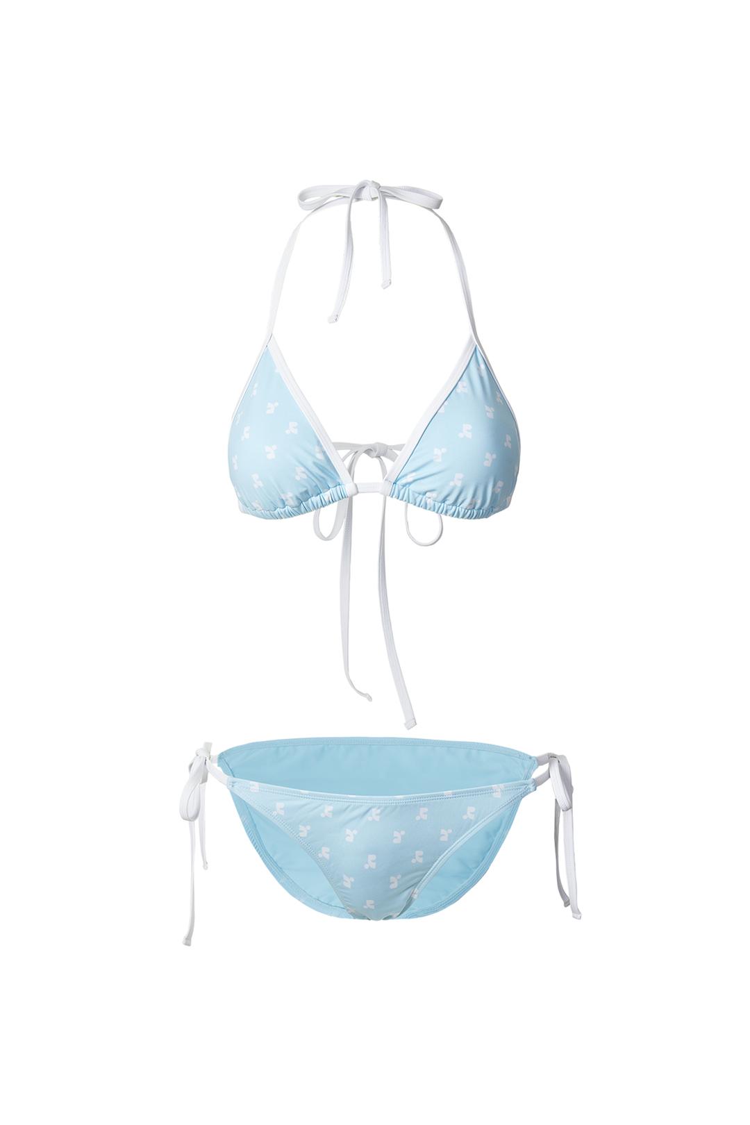 RR LOGO PATTERN BIKINI - SKY BLUE