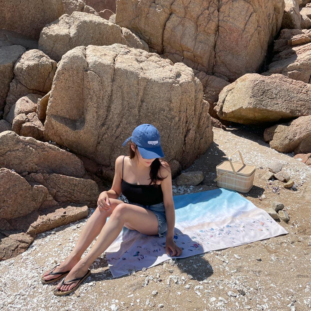 [위크닉] 감성 초경량 특대형 비치타올 물놀이 큰수건 극세사  바디 바스 타월 수건