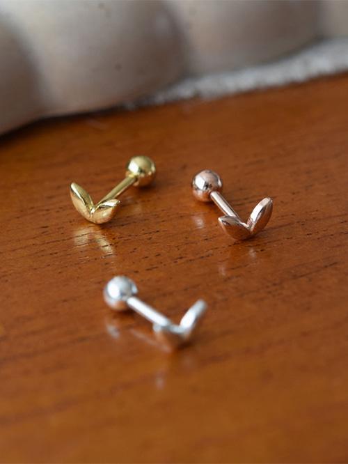 [실버925] 새싹 얇은바벨 은피어싱