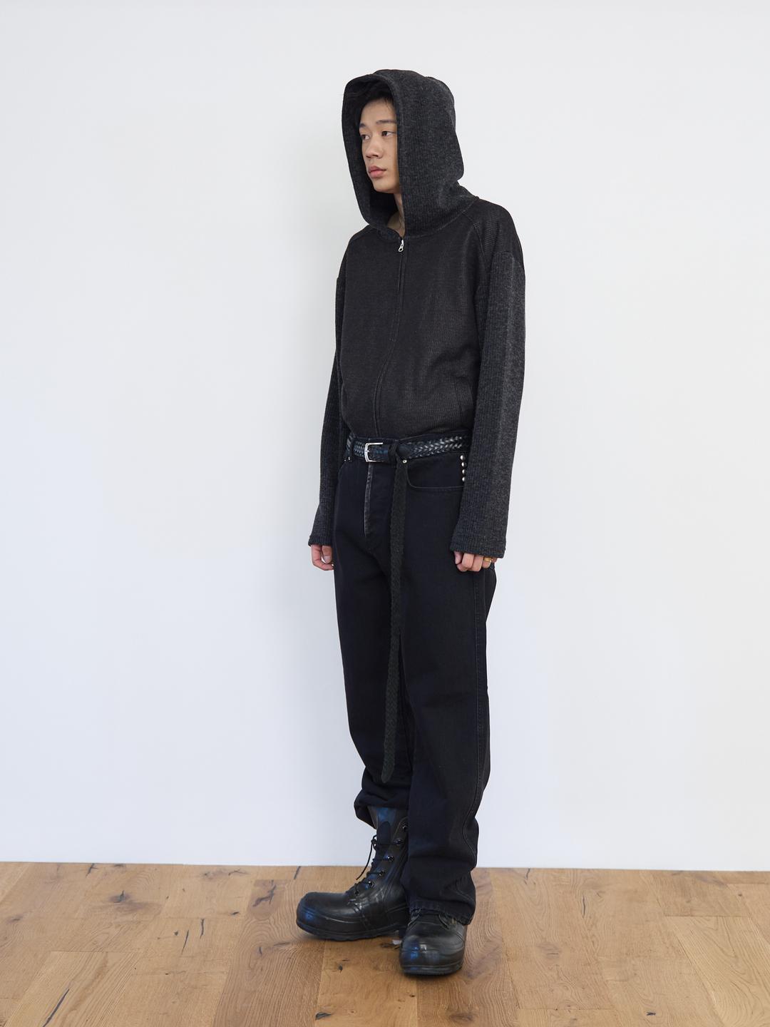 Embroidered Pocket Jeans (Black)