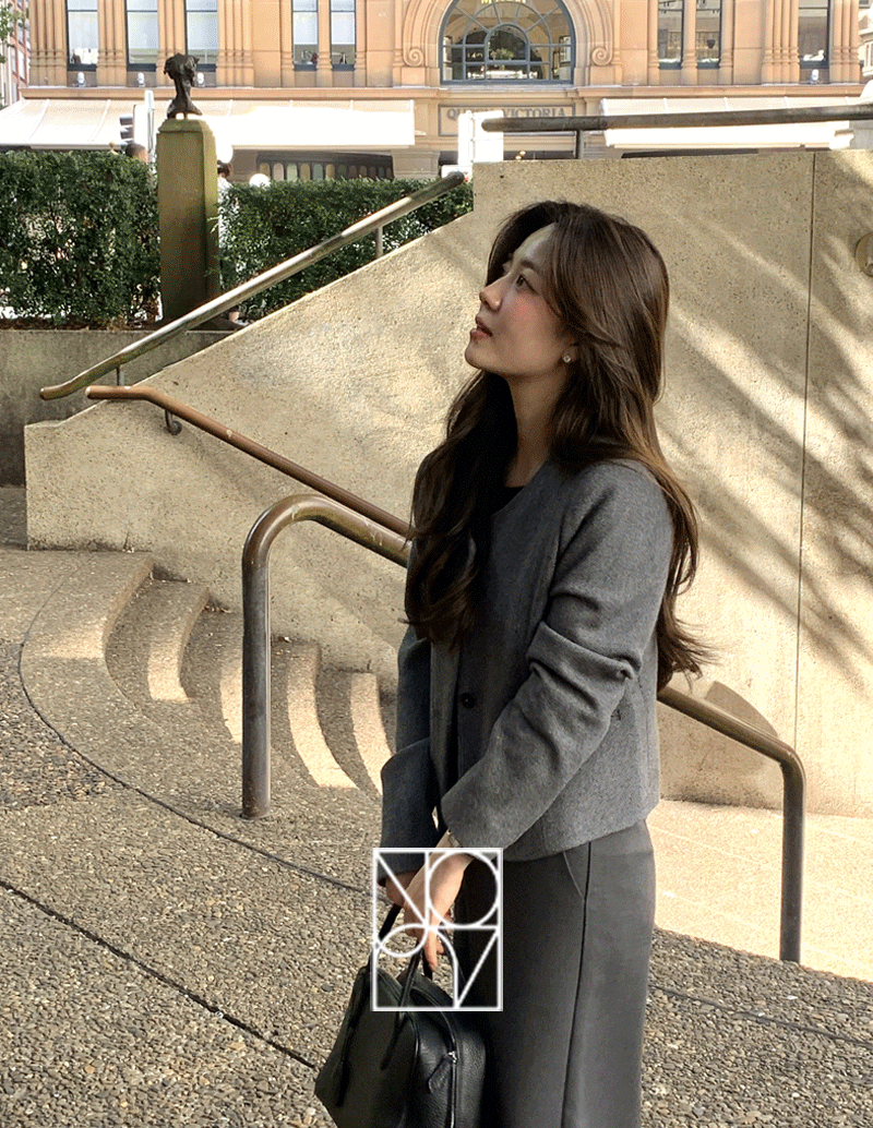 가내스라 [💍하객룩셋업/봄신상/프리미엄][Un ORD] 테드 울 노카라자켓 (2color)