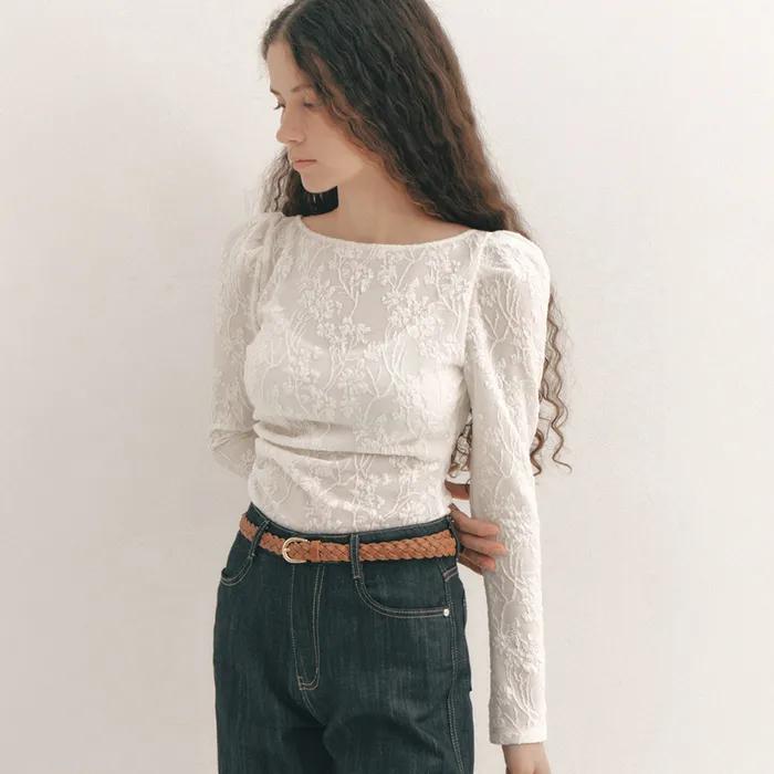 Jacquard Puff T-shirt(2color)