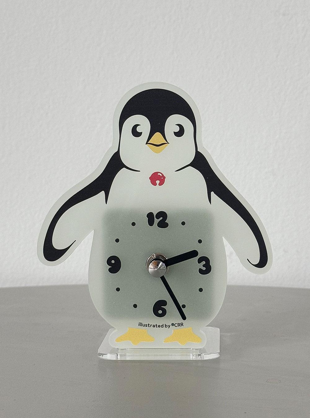 펭귄 글로우 스탠드 클락