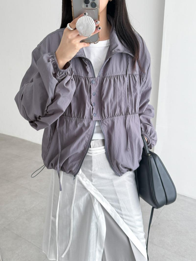 from button wind jumper (2color)