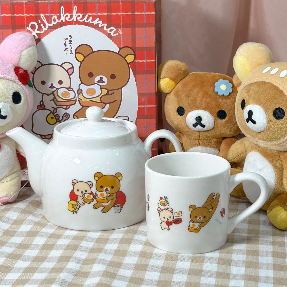 [RILAKKUMA] 리락쿠마 타마고 1인용 주전자 머그 세트-레드 박스