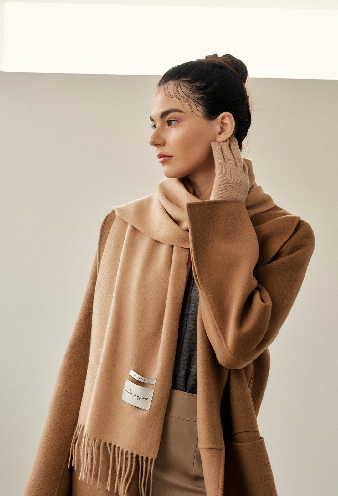 [기프트박스]_캐시미어 머플러 머플러_베이지_남녀공용