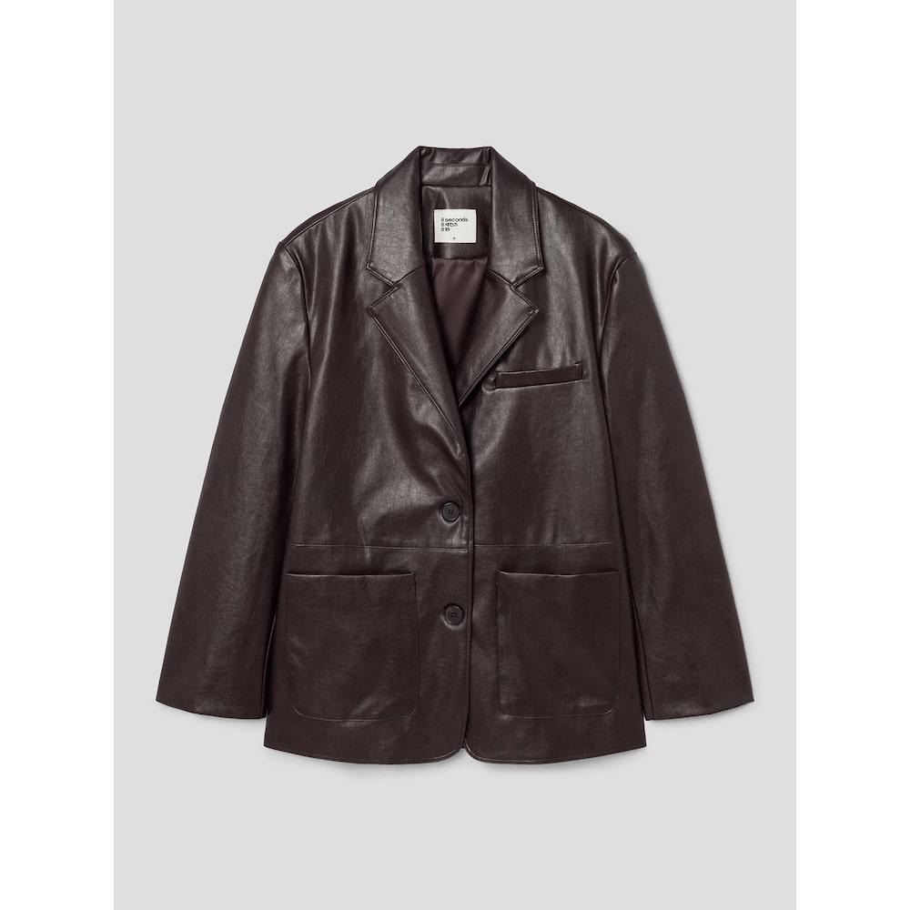에잇세컨즈 테일러드 레더 재킷  브라운 (35623ZCC1D)