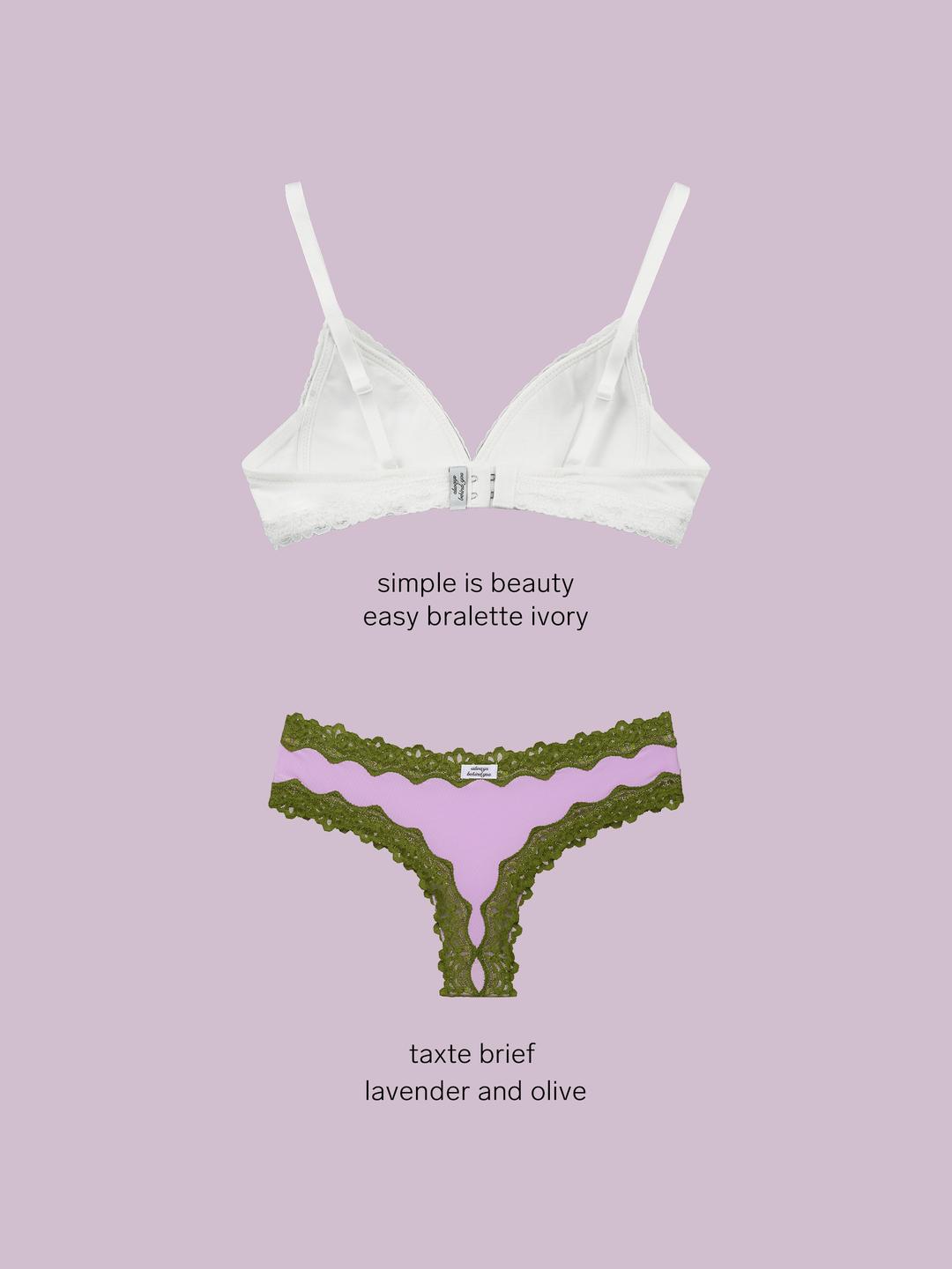[set] ivory & lavender