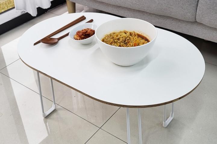 원목 접이식 쇼파 테이블 다용도 미니땅콩 테이블 코너뷰