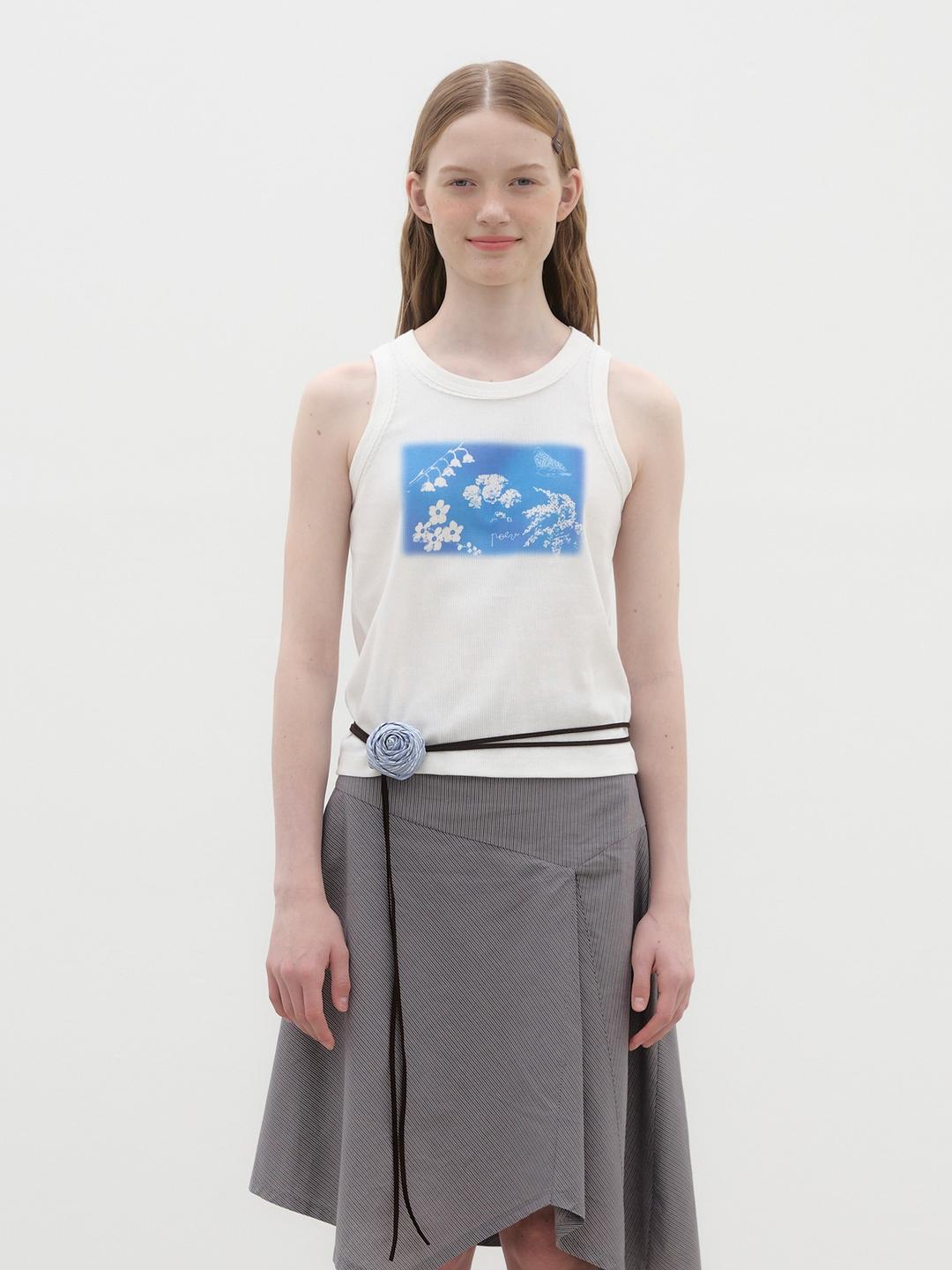 Wildflower Tank Top - White