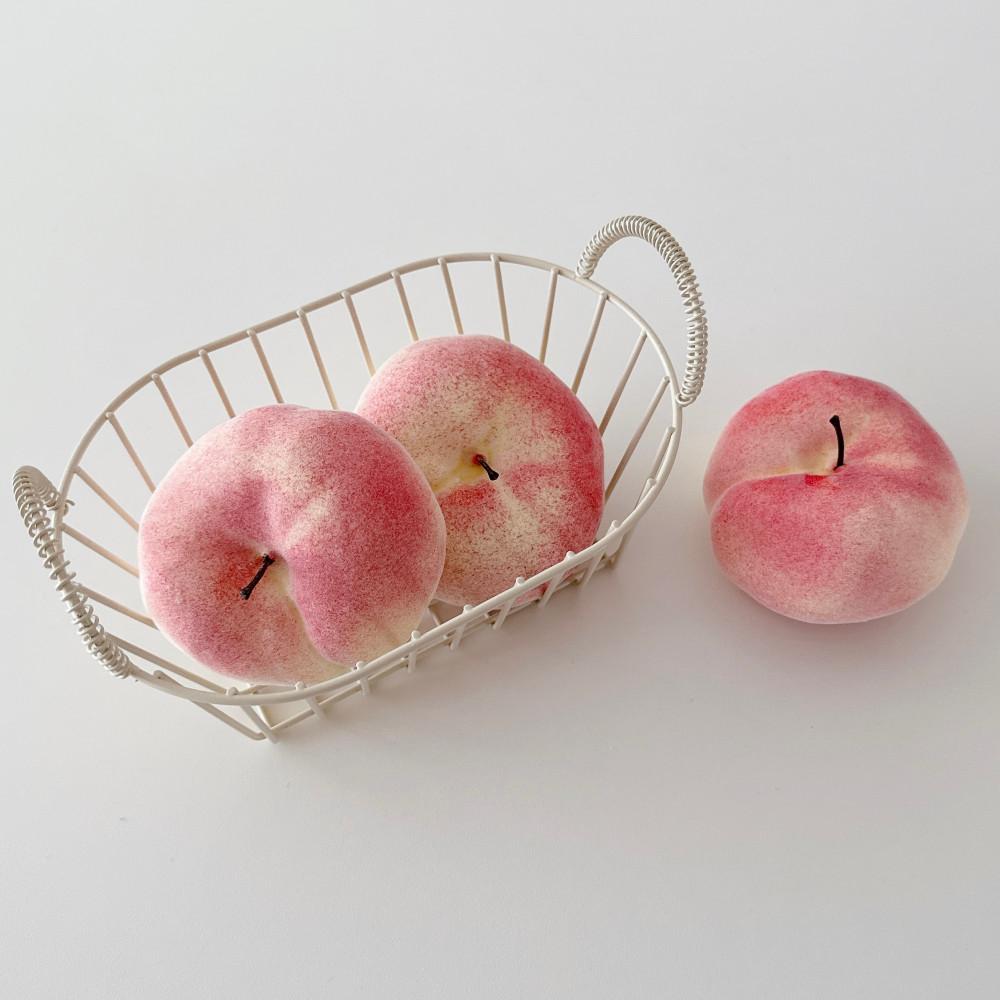 납작복숭아 모형 가짜 과일모형 오브제 빈티지 키친 인테리어소품