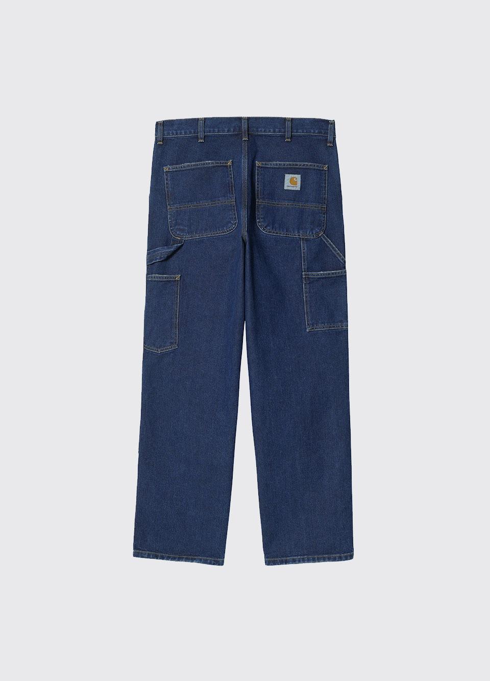 DOUBLE KNEE PANT SMITH BLUE STONE WASHED