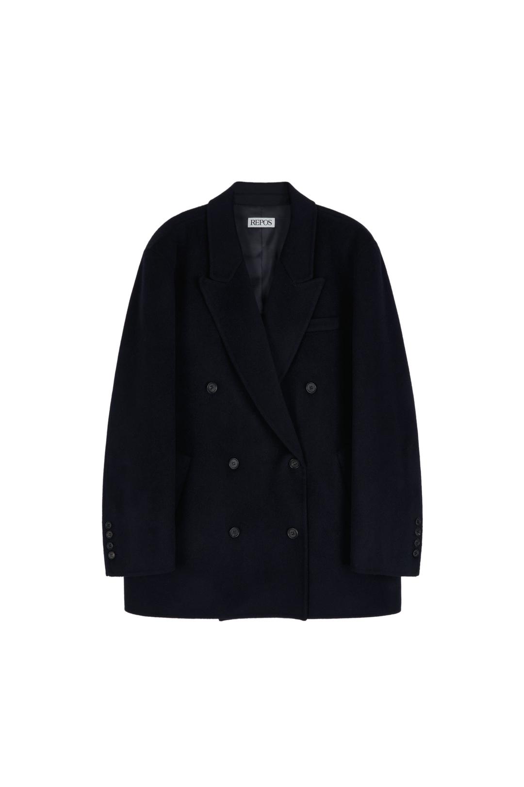[예약배송 12/4]  HANDMADE HALF DOUBLE COAT (NAVY)