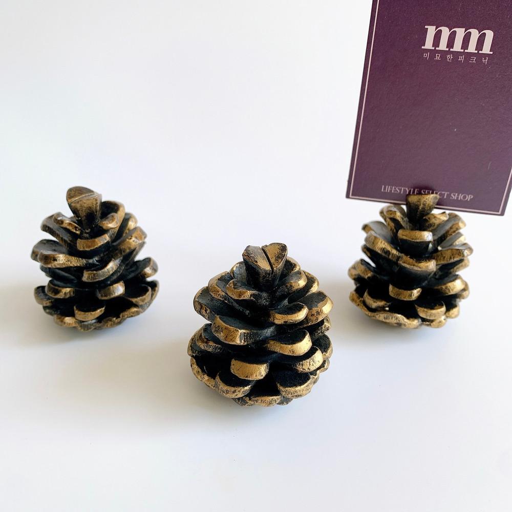 레녹스 솔방울 카드홀더 명함꽂이 / 빈티지 인테리어 소품 오브제