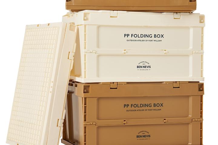 폴딩박스 감성 캠핑 아이보리/탄 수납박스