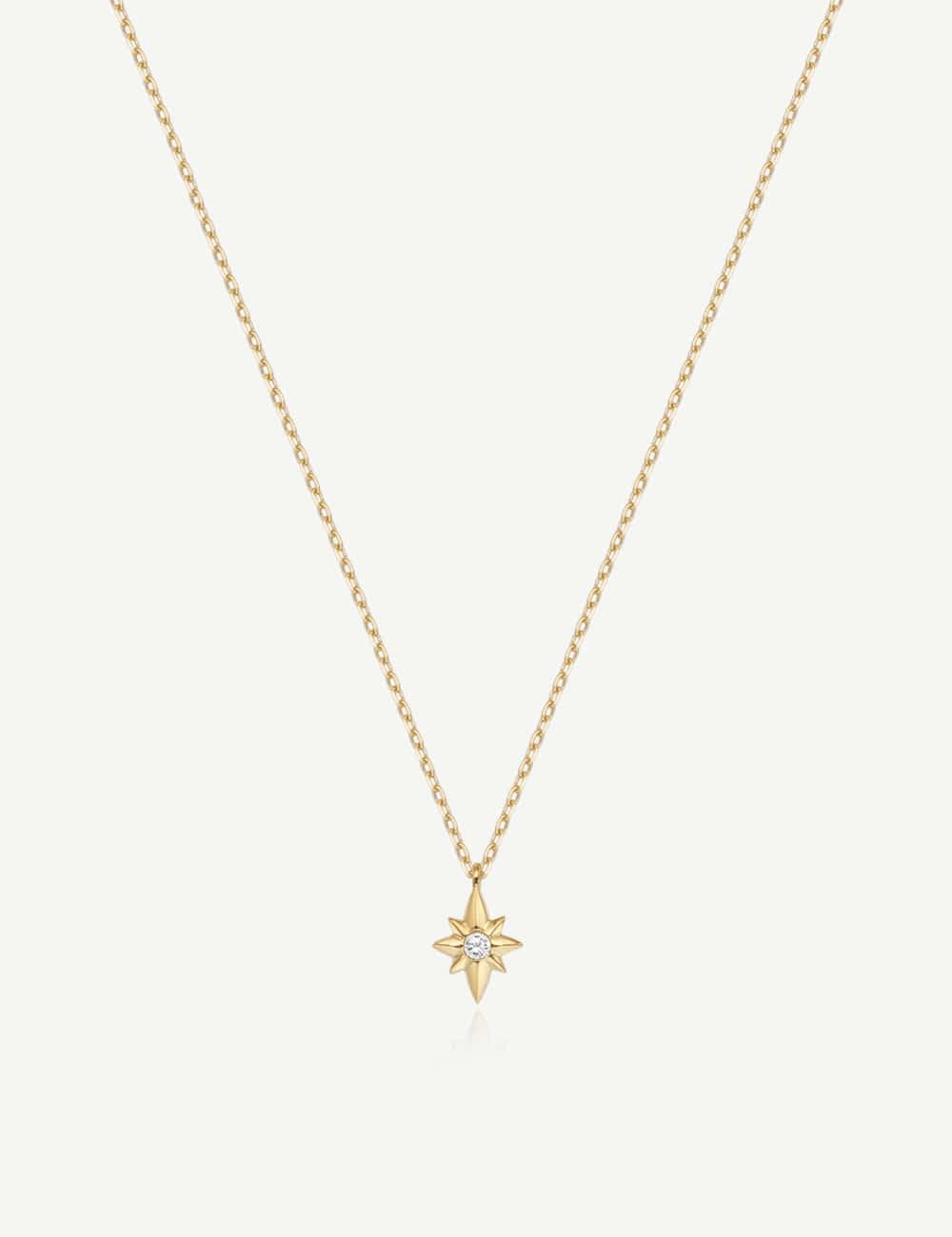 14k Little star pendant necklace