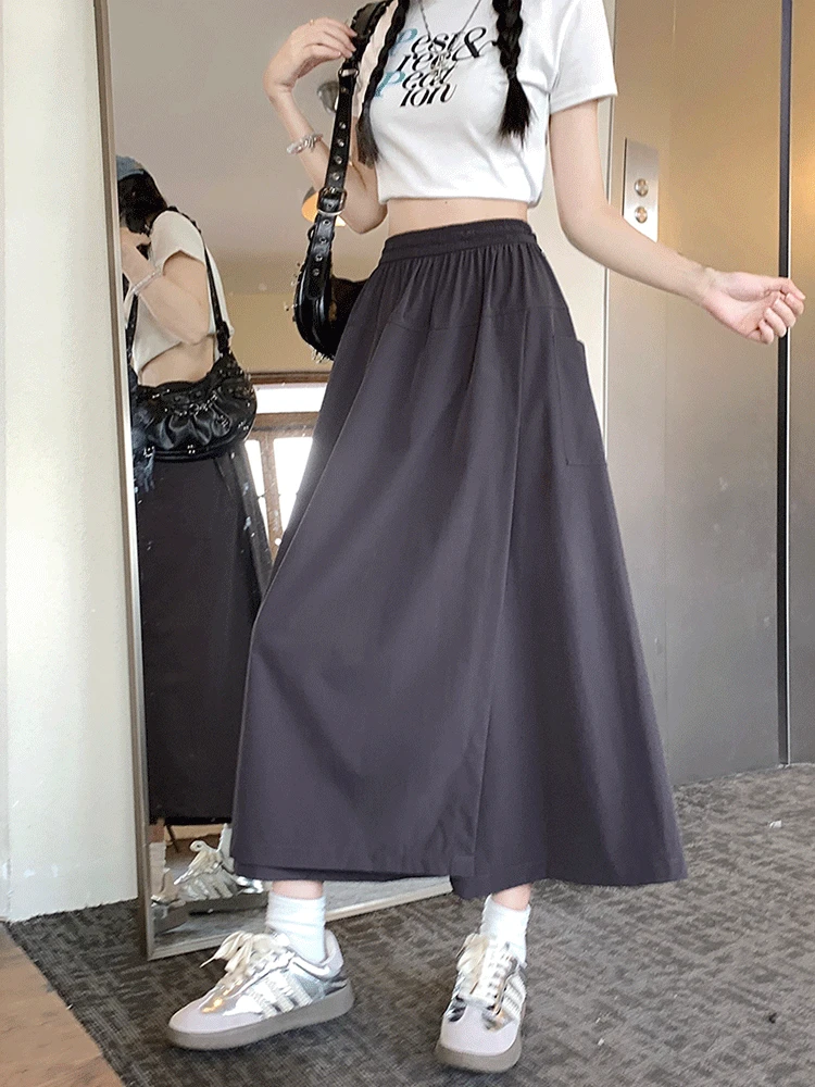 모토 밴딩 스커트팬츠