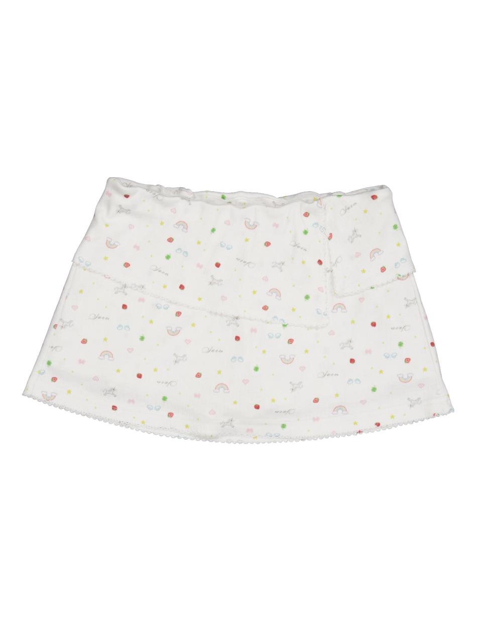 PIXEL GRAPHICS SKIRT PANTS / WHITE