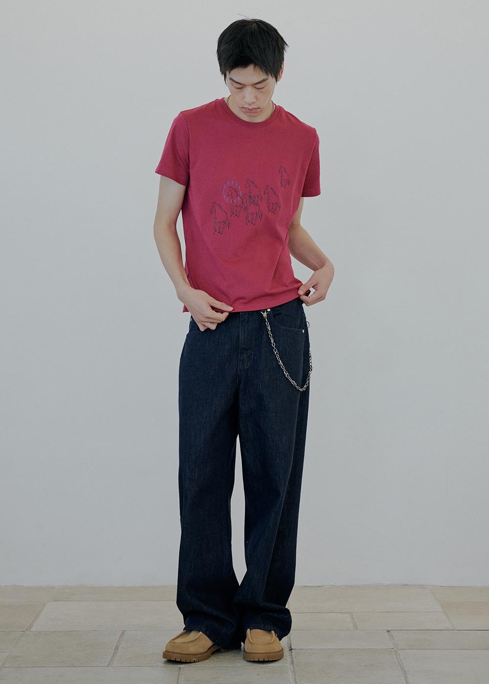 star horse slimfit t-shirt_magenta rose