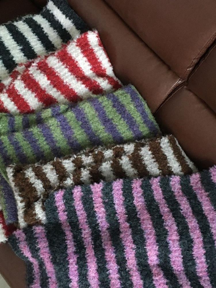 캔디 소프트 스트라이프 머플러 (5C)